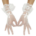 Grace Karin Sexy Bow-Knoten dekoriert Mesh Braut Hochzeitsfeier White Lace Handschuhe CL010606-2